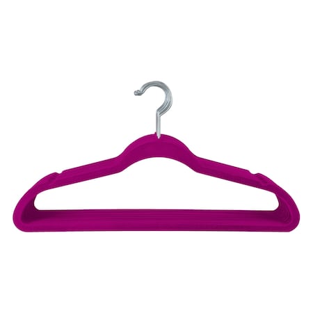 Simplify Super Slim Velvet Huggable Hangers in Fuchsia, 10PK 3246-FUCHSIA